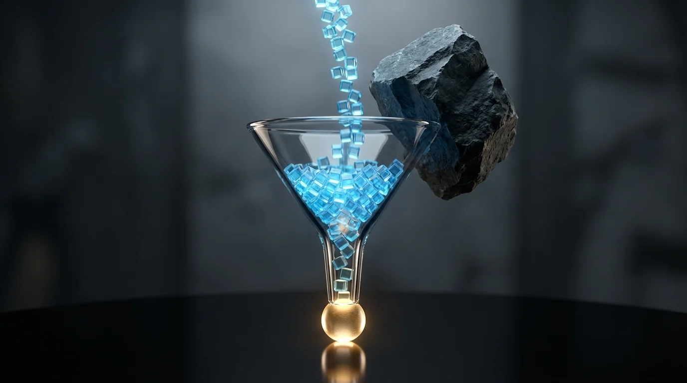 Infographic showing small bite-sized facts entering long-term memory easily