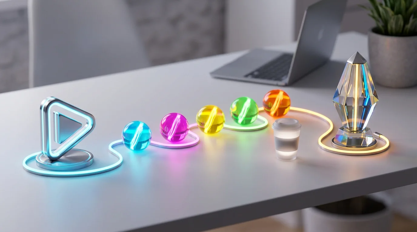 A clean infographic showing the ideal timeline of a 60-minute virtual trivia event, broken down into rounds and breaks.