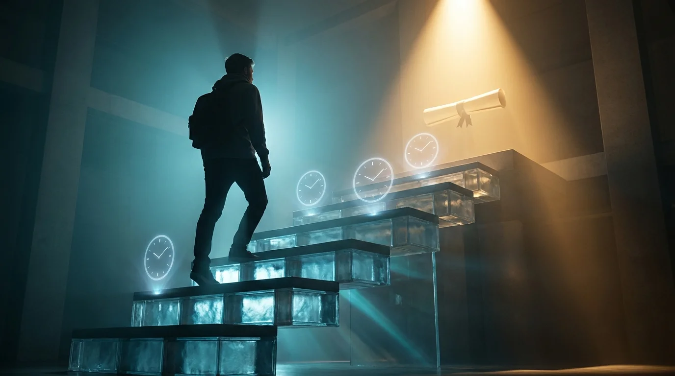 Infographic showing small time blocks representing microlearning study sessions